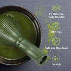 Resin Matcha Whisk Traditional Japanese Chasen Matcha Tea Whisk Gifts for Tea Lovers Reusable Plastic Matcha Whisk for Authentic Tea Preparation (Black+Green)