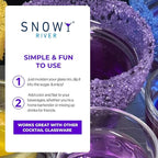 Snowy River Purple, Cocktail & Margarita Sugar Rimmer - Vibrant Color Glass Rimming Sugar with Medium Crystal Texture - 16oz
