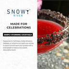 Snowy River Black, Cocktail & Margarita Sugar Rimmer - Vibrant Naturally Colored Sugar for Cocktail Rimming, Baking & Decorating, Medium Crystal - 80oz