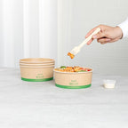 Restaurantware Compostable Paper Food Containers 50 Pack Of 37 oz BPI-Certified Round Kraft Salad Bowls Disposable Grease-Resistant Meal Prep Take Out Containers For Ice Creams, Soups, Snacks