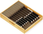 SpaceAid Large Knife Drawer Organizer Bamboo Insert Dock, Kitchen Steak Knives Holder Organizers Block for Drawer in Storage Organization (Large)