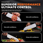 7 Inch All-Purpose Santoku Knife, German X50CrMoV15 Steel, Comfortable Handle, Razor Sharp Edge, Gifted Sheath, Outdoor Cooking (RUPA)