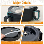 Microwave Bowl with Lids,Ramen Bowl,28oz Microwave Soup Mugs with Handles,for Soup and Instant Noodles,Oatmeal, Gumbo, Salad, College Dorm Room Essentials for Girls for Boys Apartment Essentials