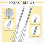 Baderke 100 Pcs 6 Inch Mini Whisk Bulk Small Whisks for Cooking 304 Stainless Steel Tiny Whisk for Baking, Whipping, Beating Eggs, Mixing Sauces, Blending Ingredients