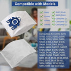 14 Packs 3D Airclean GN Vacuum Cleaner Bags Replacement for Miele Classic C1, Complete C1,Complete C2,Complete C3 S227 S240 S270 S400 S2 S5 S8 Series with 4 Motor Protection Filters,4 AirClean Filters