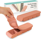 Silicone Freezer Trays with Lid, 1.7oz 4 Section - Leak Proof Silicone Freezer molds for Homemade Baby Food Breastmilk, Purees, Vegetables, Baby Food Jars Ice Tray with Lid BPA Free Indie Pink