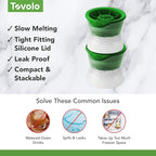 Tovolo Craft Ice Molds – Golf Ball Shaped Ice Spheres for Whiskey, Bourbon, Cocktails, Gifts & More – Pack of 2 Stackable Sports Molds with Leak-Resistant Lids, BPA-Free Silicone, Dishwasher-Safe
