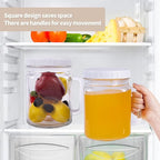 2 Pack Large Mason Jars Wide Mouth,74 oz Airtight Glass Jars with Lids, Food Storage Canisters for Fridge, Glass Canisters for Candy,Pickles, Sugar, Flour, Cookies, DIY Decor & Party Favors
