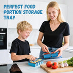 Silicone Freezer Tray With Lid, 4 Large 2 Cup Soup Freezer Molds, Soup Freezer Container for Meal Prepping, Large Ice Cube Tray， Perfect for Storing Leftovers, Sauces, Lasagna, 2-Pack
