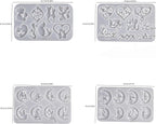 4 Pack Pendant Earring Molds - Animal & Moon Shapes, Silicone & Resin Casting Molds for Candle Making & Home Decor