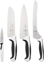 Mercer Culinary Millennia 5-Piece Magnetic Board Set, Bamboo, White Handles (M21981WBH)