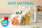 Vacuum Sealer Bags for Food, 12 PCS Reusable Sous Vide Bags BPA Free, Vacuum Zipper Bag with Universal Air Valve, Food Storage Bag for Meal Prep, Dishwasher Microwave & Freezer Safe