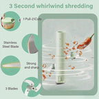 Manual Food Processor Vegetable Chopper,‌ Portable Hand Pull String Garlic Mincer Onion Cutter for Veggies, Suitable for Vegetables, Ginger, Garlic, Fruits, Onion, Potato, Salad (Green 500 ml)