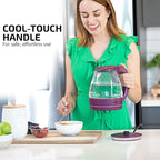 OVENTE Electric Kettle, 1.5L Borosilicate Glass Countertop Water Heater and Boiler for Coffee or Tea, BPA-Free, Auto Shut-Off, Boil-Dry Protection, Removable and Washable Spout Filter, Purple KG83P