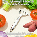 Vegetable Peeler - Stainless Steel Y-Shaped Potato Peeler for Kitchen - 2-in-1 Peeling & Eye-Removing Function for Potatoes, Carrots, and More.