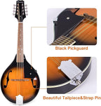 Mandolin,Kmise A style Mandolins Instruments 8 String Spruce Musical Instrument with Tuner Strings Gig Bag Strap Picks for Adults Beginner