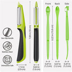 Vegetable Peeler, Swivel Peelers for Kitchen with Non-Slip Grip Handle,Green
