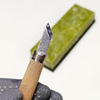 Knife Sharpening Stone,10000 Grit Sharpener Whetstone Final Fine Polishing Natural Green Honing Oilstone for, Knives Tools,Cutting ToolsAngle Guide, Diamond Stone and Non-Slip Rubber Base (SET-D)