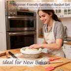 Sourdough Proofing Basket, 9" Round & 10" Oval Cotton Rope Banneton Basket Set with Washable Liners & Covers Artisan Bread Baking Supplies, Banneton Bread Proofing