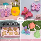 Sakolla Insect Silicone Molds Soap 2pcs 6-Cavity Dragonfly Butterfly Ladybug Shape Silicone Molds for Soap Making DIY Baking Mold for Lotion Bars, Chocolate, Candy, Muffin, Biscuit, Cookie Pans