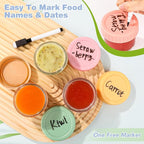 8 Pack Glass Baby Food Storage Containers, 4 oz Leakproof Baby Food Jars with Lids, Small Glass Food Containers for Infant Baby, Freezer Safe