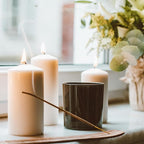 Thick Candle Jars for Making Candles 12 Pcs, 7 OZ Empty Jars with Wood Lids for Candle Making, Sample Container, Light Black