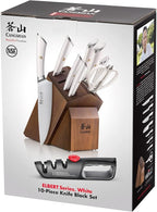 Cangshan ELBERT Series German Steel Forged Knife Block Sets (10-Piece, White)