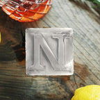 Letter N Monogram Ice Cube Mold Custom Ice Cube Mold 2 Inch Big Initials Silicone Ice Cube Tray Gifts for DAD Gifts for Him