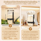 SORON Sourdough Starter Kit, Banneton Bread Proofing Basket with Glass Sour Dough Starter Jar, Sourdough Bread Baking Supplies Tools, 9" Round & 10" Oval Banneton Baskets, Gift Set for Homemade Making