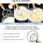 Spartali & Company Versatile 13-Inch Danish Dough Whisk for Sourdough: Essential Sourdough Bread Baking Supplies, Bread Making Tools, and Baking Tools - Whisks for Cooking & Mixing Dough Effortlessly
