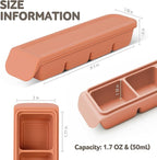 Silicone Freezer Trays with Lid,1.7oz 4 Section 4 Sets-Leak Proof Silicone Freezer molds for Homemade Baby Food Breastmilk, Purees, Vegetables, Baby Food Jars Ice Tray with Lid BPA Free Mix
