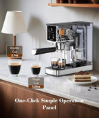 Kndko 20Bar Professional Espresso Machine with Milk Frother and Touchscreen for Cappuccino, Latte