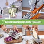 Grater Multifunctional 4 in 1 Handheld Cheese Grater, Professional Stainless Steel Cheese Graters for Kitchen, Durable, Dishwasher Safe, Easy To Use and Clean Essential Kitchen Gadgets