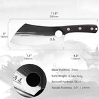 SHANGDAO 7.5" Chef Knife, Upgraded Serbian Chef Knife, Meat Cleaver Knife for Meat Cutting Forged Butcher Knife with Sheath Full Tang Kitchen Chopping Knife for Home, Outdoor Cooking, Camping