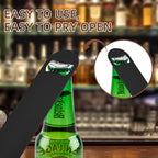 100 Pack Flat Beer Bottle Opener 7 inch Stainless Steel Flat Bottle Opener Black Beer Bottle Openers for Bartender Kitchen Bar Restaurant (7 Inch)