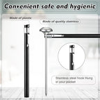 Xuhal 12 Pcs Stainless Steel Kitchen Thermometer with 5 Inch Long Stem 1 Inch Dial Thermometer Milk Frothing Food for Oven Probe Meat Grill BBQ Cooking Chocolate Water (Black)