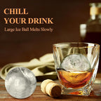 Round Ice Cube Mold,8 PCS x 1.8 in Whiskey Ice Cubes,Circle Ice Cube Tray with Lid,Large Ice Ball Maker Mold Sphere Ice Cube,Large Ice Cube Molds for Cocktails,Coffee(Round Ice Cube Mold,Black