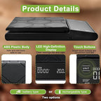 Coffee Scale with Timer, Rechargeable Espresso Scale & Coffee Bean Scale - 3kg/0.1g Precise Small Digital Kitchen Scale for Espresso Accessories Kit, Pour-Over, and Multi-Purpose Use