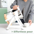 Multi-Purpose Kettle Tipper for Effortless Pour Every Time, Premium Metal Kettle Tipping Bucket Holder Suitable for 1.5-2 Liters Electric Kettle, Daily Living Drinking Aids for Disabled and Seniors