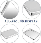 P&P CHEF 12.5 Inch Baking Cookie Sheet, Oven Pan Tray Stainless Steel Sheet Pan for Kitchen, Oven Bakeware for Multi Uses, Shiny Look & Dishwasher Safe, Healthy & Heavy Duty, 4Pcs