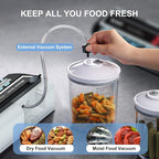 Magic Seal MS175 Vacuum Sealer Machine for Food Preservation, Nozzle Type, Compatible with Mylar Bags, Adjustable Vacuum & Seal Time, Automatic and Manual Mode