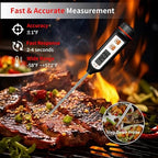 YFL Instant Read Food Thermometer, Waterproof Digital Meat Thermometer with Stainless Steel Probe, Pratical Cooking Thermometer for Oven BBQ Grill Smoker Beef Turkey Camping & Kitchen Gadgets