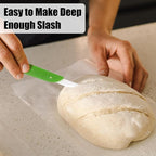 KUNIFU Bread Lame Bread Scoring Tool for Sourdough Scoring, Ceramic Scoring Knife for Bread Baking, Bread Scorer with Protective Cover, for Homemade and Bakery Use, Green