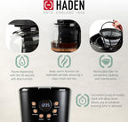 Haden Dorset 4 Slice Wide Slot Stainless Steel Toaster Bundled with 12 Cup Programmable Drip Coffee Maker Coffee Machine, Black & Copper