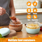Tronco 16 oz Glass Food Storage Containers with Lids, Airtight, Leak & Spill Proof Glass Lunch Bowls for Meal Prep, Salad, Yogurt, Soup & Stew, Microwave & Dishwasher Safe, BPA-Free, Set of 2