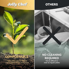 JOLLY CHEF Compostable Heavy Duty Plates 𝟭𝟬 𝗜𝗻𝗰𝗵 [𝟱𝟬𝟬 𝗣𝗮𝗰𝗸] Eco-Friendly Disposable White Paper Plates Made of Bagasse Biodegradable Bulk for Party Dinner Sugarcane Thanksgiving Day