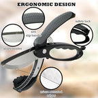 Salad Scissors with Double Blades, Lettuce Chopper for Chopped Salad, Black