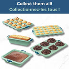 Starfrit Silicone 12 Cup Muffin Pan with Integrated Metal Frame - Green