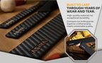 Asaya Professional Knife Edge Guards - Two Universal Streak Knife Covers - 6" x 1" - Extra Strength, ABS Plastic and BPA-Free Felt Lining, non-Toxic and Food Safe - Knives Not Included (2 Piece S)