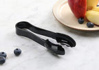 New Star Foodservice 35698 Utility Tong High Heat Plastic, Scalloped, 6 inch, Black, Set of 12